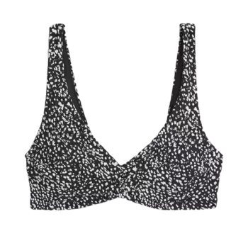 Лиф H&M Padded Bikini with Lace-up Back, черный