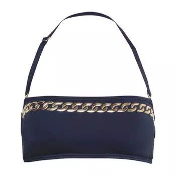 Лиф MICHAEL Michael Kors Bandeau Chain Crop, темно-синий