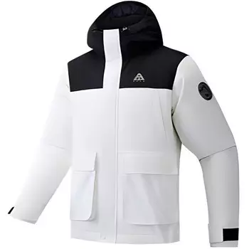 Life Collection Пуховик мужской Papyrus Белый/Базовый черный Anta