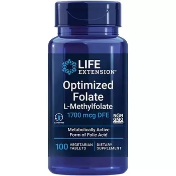 Life Extension Оптимизированная фолиевая кислота, 1000 мкг, 100 растительных таблеток