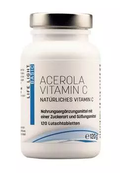 Life Light, Ацерола Витамин С, 120 таблеток
