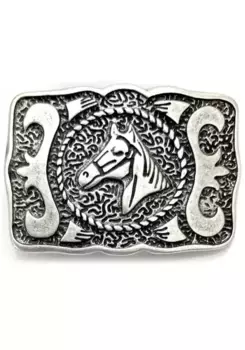 LIFE RING by showroom Пряжка для ремня 019° "Horse Head RE Silver" Rettungsring By Showroom 019°, серебристый