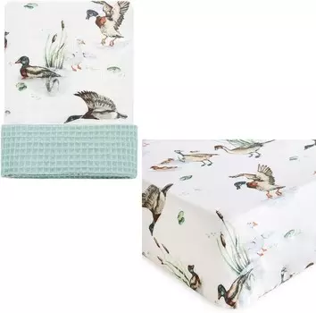 Life Вафельные детские одеяла Life Нейтральные, муслиновые пеленальные одеяла с уткой кряквы для мальчиков и девочек, простыни на подкладке для кроватки новорожденных, 70% вискозы из бамбука и 30% хлопка LifeTree