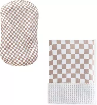 Life Вафельные детские одеяла Life Нейтральный, муслиновый чехол на шезлонг для мальчиков и девочек, новорожденных, мягкий, 70% вискоза из бамбука и 30% хлопок, клетчатый узор LifeTree