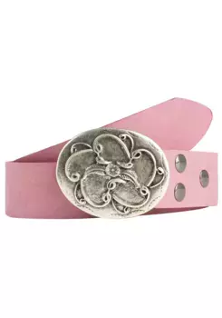 LIFEBURG by showroom Ремень кожаный 019° со сменной застежкой "Flower Flourish" Rettungsring By Showroom 019°, розовый