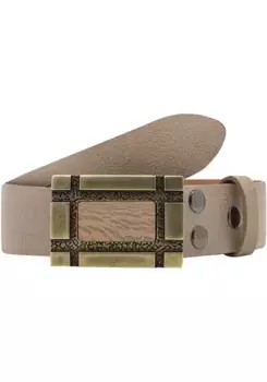 LIFEBURG by showroom Ремень кожаный 019° со сменной застежкой "Бронза с деревом" Rettungsring By Showroom 019°, коричневый