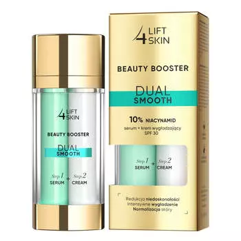 Lift4Skin Beauty Booster Dual Smooth 10% сыворотка с ниацинамидом + разглаживающий крем SPF30+ 2x15 мл