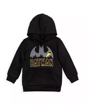 Лига справедливости Супермен Бэтмен Флэш флисовый пуловер с капюшоном для малышей , Дети для мальчиков Dc Comics, черный