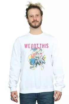 Лига справедливости, у нас есть эта толстовка DC Comics, белый