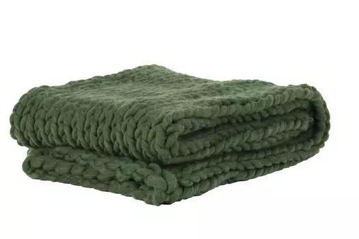 Light & Living - Вязаный плед - 152x127x0,5см - зеленый