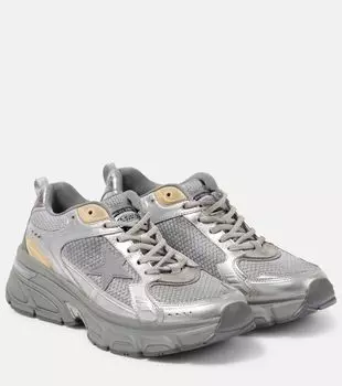 Lightstar кроссовки из металлизированной кожи и сетки Golden Goose, Silver / Gold