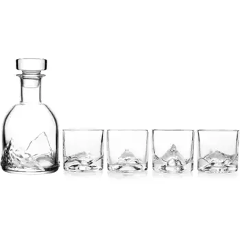 LIITON Стакан для виски «The Peaks», (набор из 5 шт.), 5 шт., включая графин, цвет transparent