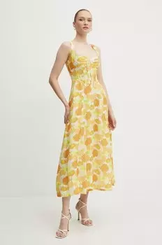 ЛИЛА платье Bardot, желтый