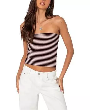 Лилах Полосатый Топ-труба Edikted, розовый