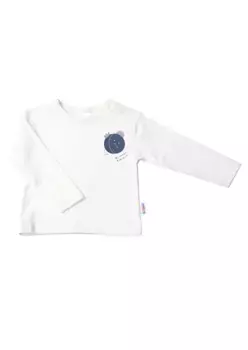 Лилипутовая рубашка с длинными рукавами "Космос", с кнопками на плече Liliput, цвет Ecru