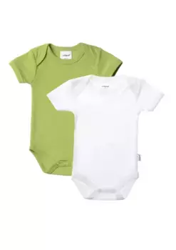 Лилипутовое боди "бело-зеленое", с очень широким вырезом Liliput, зеленый