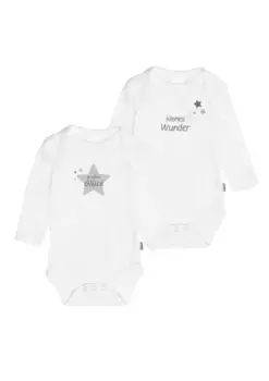 Лилипутовое боди "Маленькое чудо" с очень широким вырезом Liliput, белый