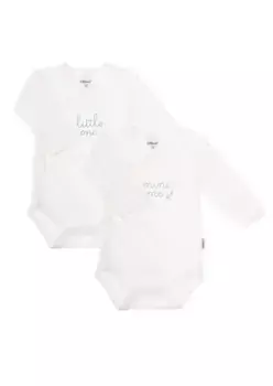 Лилипутовое боди "mini me" с практичной планкой на кнопках Liliput, зеленый