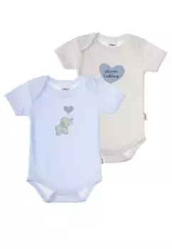 Лилипутовое боди "Слон" с эластичным вырезом Liliput, серый