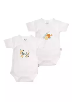 Лилипутовое боди "улыбка", с практичной планкой на кнопках Liliput, белый