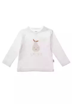 Лилипутская рубашка с длинными рукавами "Груша", с кнопками на плече Liliput, белый