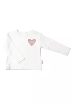 Лилипутская рубашка с длинными рукавами "Космическая любовь", с кнопками на плече Liliput, цвет Ecru