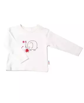 Лилипутская рубашка с длинными рукавами "Кремовый слон", с кнопками на плече Liliput, цвет Ecru