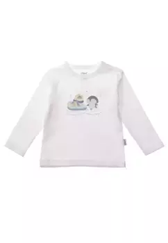 Лилипутская рубашка с длинными рукавами "Пингвин и тюлень" и удобным круглым вырезом Liliput, белый