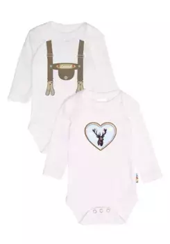 Лилипутский боди "Lausbub" с традиционным принтом Liliput, белый