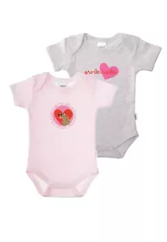 Лилипутское боди "большая любовь" с милыми мотивами Liliput, серый