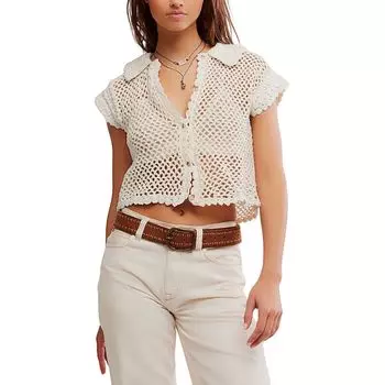 Лилия Кружевной Топ Free People, цвет coconut milk