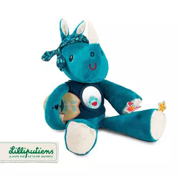 Lilliputiens, Многофункциональная активирующая игрушка, Носорог Мариус, 9 месяцев+