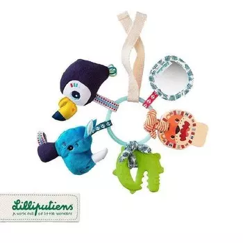 Lilliputiens, многофункциональный брелок с мини-животными из джунглей