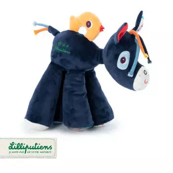 Lilliputiens, Звуковая мягкая игрушка скачущий ослик Игнас 9 м+