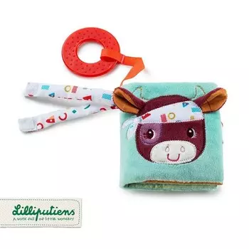 ЛИЛЛИПУТИЕНЫ Многофункциональная мини-книжка с шуршащей фольгой и прорезывателем Farma 6 м+ Lilliputiens