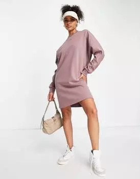 Лиловое платье-свитер в массивную полоску adidas Originals Contempo