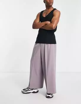 Лиловые элегантные брюки чрезвычайно широкого кроя ASOS DESIGN
