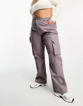 Лиловые брюки-карго Yours