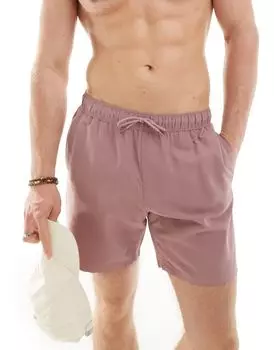 Лиловые шорты для плавания средней длины ASOS DESIGN