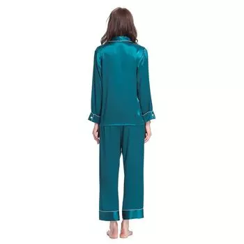 LILYSILK 22 Momme Шикарная шелковая пижама с отделкой для женщин Lilysilk