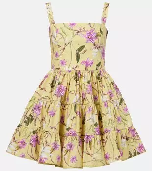 Лима мини-платье из хлопка с принтом Agua by Agua Bendita, Mutisia