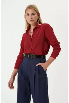 Лимитированная красная шелковая рубашка Network, красный