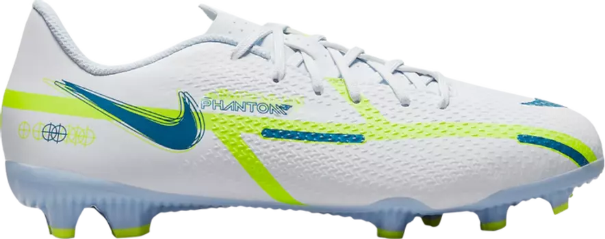 Лимитированные бутсы Nike Phantom GT2 Academy MG GS 'Grey Dark Marina Blue', серый