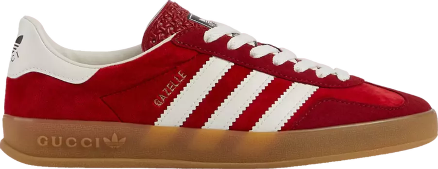 Лимитированные кроссовки Adidas Adidas x Gucci Wmns Gazelle 'Red Velvet', красный