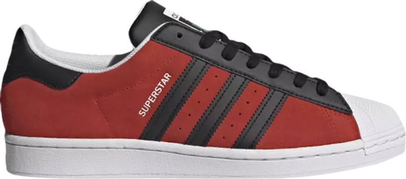 Лимитированные кроссовки Adidas Superstar 'Red Core Black', красный