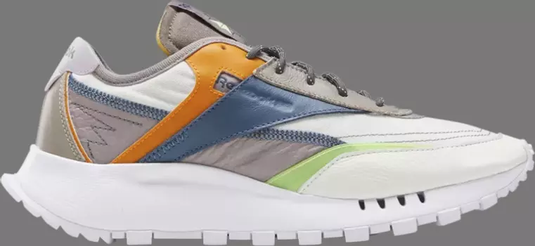 Лимитированные кроссовки classic leather legacy pure 'white grey blue' Reebok, белый