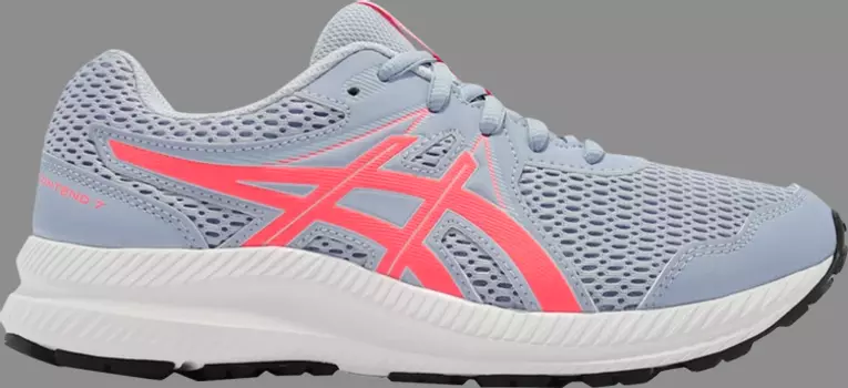 Лимитированные кроссовки contend 7 gs 'mist blazing coral' Asics, серый