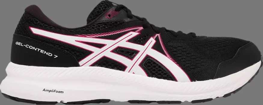 Лимитированные кроссовки gel contend 7 4e wide 'black electric red' Asics, черный