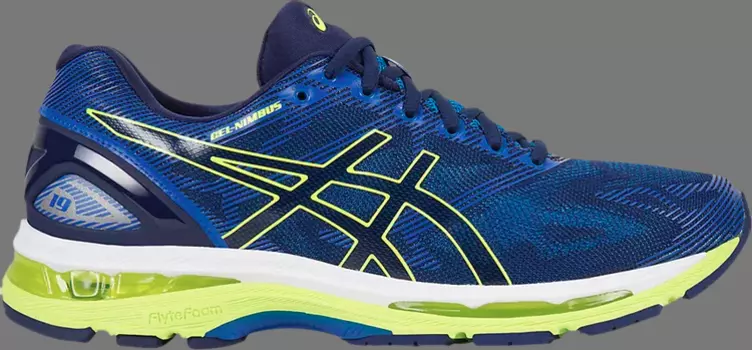 Лимитированные кроссовки gel nimbus 19 'indigo blue' Asics, синий