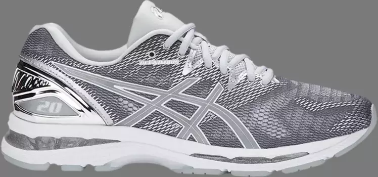 Лимитированные кроссовки gel nimbus 20 platinum 'carbon silver' Asics, серый